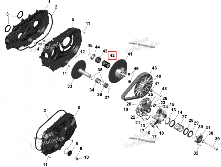 Компрессионный пружина Can-Am Outlander 4x4 XT 1000R (2025) (420238186)