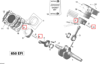 Поршень стопорное кольцо Can-Am Outlander 650 EFI STD DPS XT (2014) (420845109)