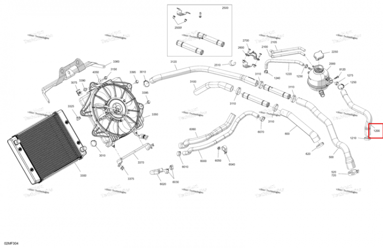 Шланг Ski-Doo Expedition LE 900 ACE Turbo (2026) (509001453)