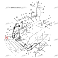 TUBING CONVOL 8 X1 дюйм Polaris Widetrak LX (2006) (5411396)