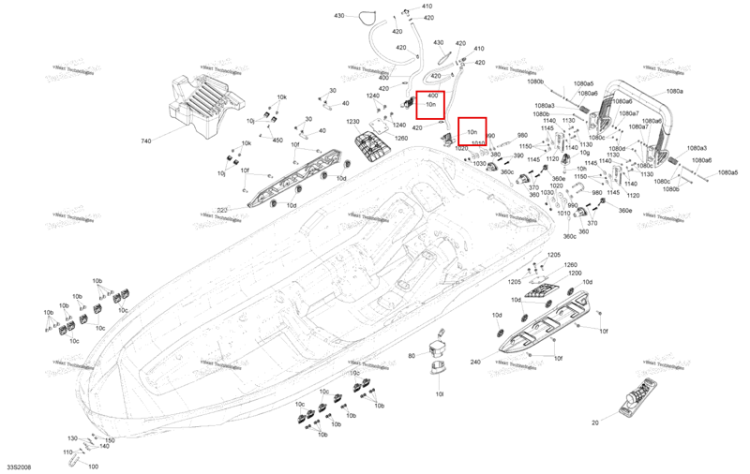 Опора Bilge Sea-Doo GTX 300 (2020) (269800816)