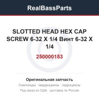 250000153 SLOTTED HEAD HEX CAP SCREW 6-32 X 1/4 Винт 6-32 X 1/4