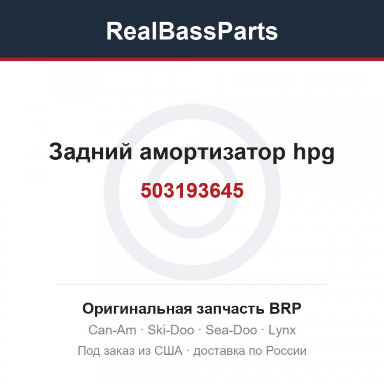 503193645 Задний амортизатор hpg