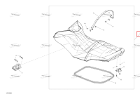 Сиденье в сборе модель белый / жёлтый Sea-Doo RXP (2016) (269003018)