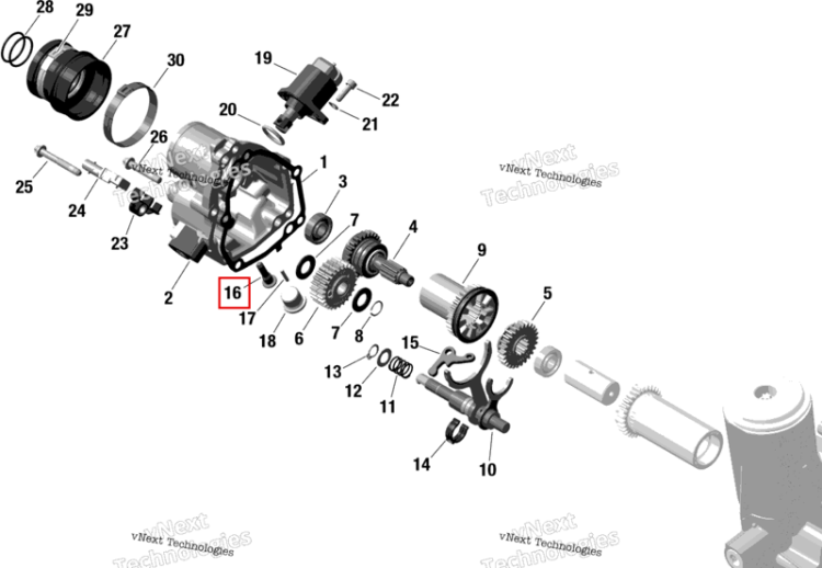 Подшипник болт M8 X1 Sea-Doo RXT-X 300 (2023) (420241151)