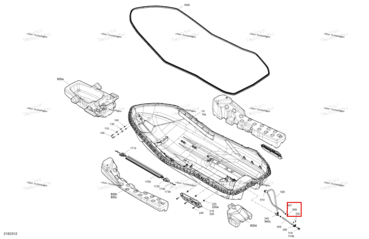 Хомут шестерня Sea-Doo Spark 60 (2023) (293650285)