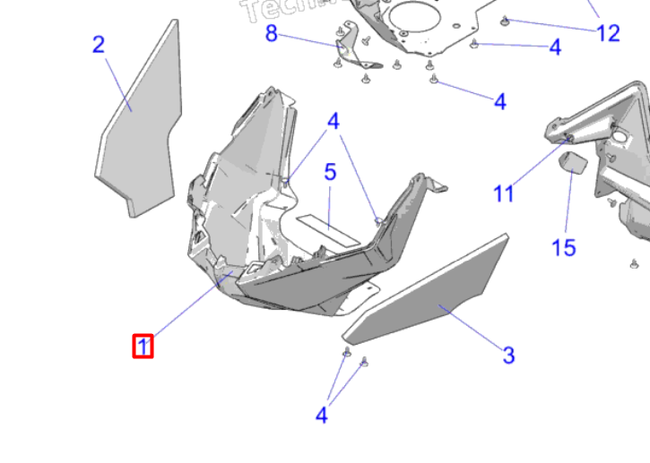 2637701-070 Панель передняя нижняя Polaris MATRYX