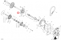 417127595 Вал вариатора ведомого Ski-Doo  (417127400->861805529) 