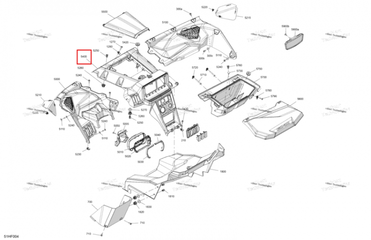 Центральный приборная панель Can-Am Maverick Turbo RR XRS (2026) (707901253)
