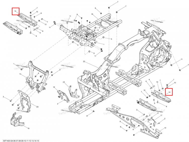 Подножка опора Can-Am Outlander 1000 EFI DPS XT XT-P (2014) (705202021)