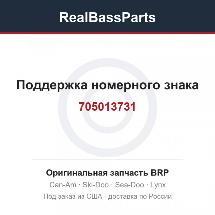 705013731 Поддержка номерного знака