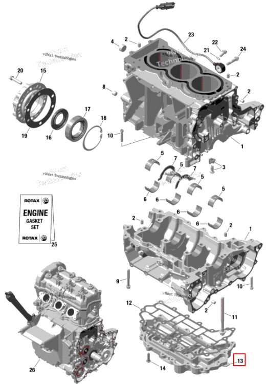 Масляный Sump Ski-Doo Expedition 900 ACE Turbo SE (2024) (420911509)