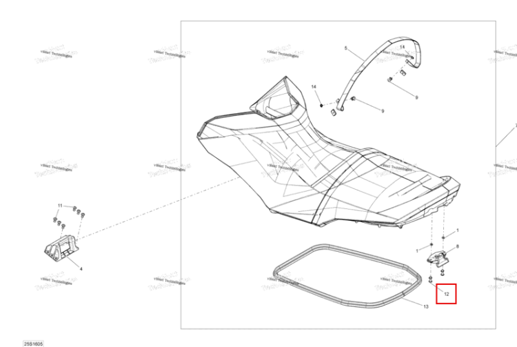 Заклёпка 1/4 Sea-Doo RXP (2016) (293150151)