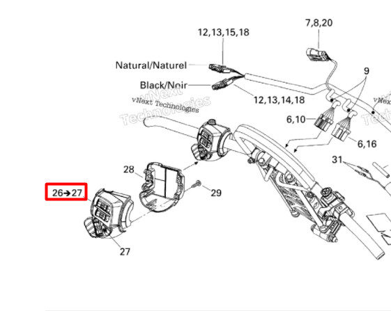 515176015 Ski-Doo Блок переключателей