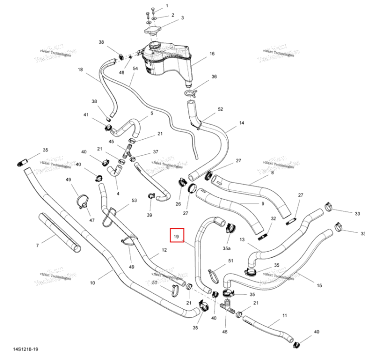 FORMED шланг Sea-Doo RXT-X 260 RS (2012) (276000305)