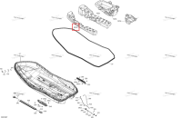 Левый поплавок Sea-Doo Spark 900 ACE (2018) (292001467)