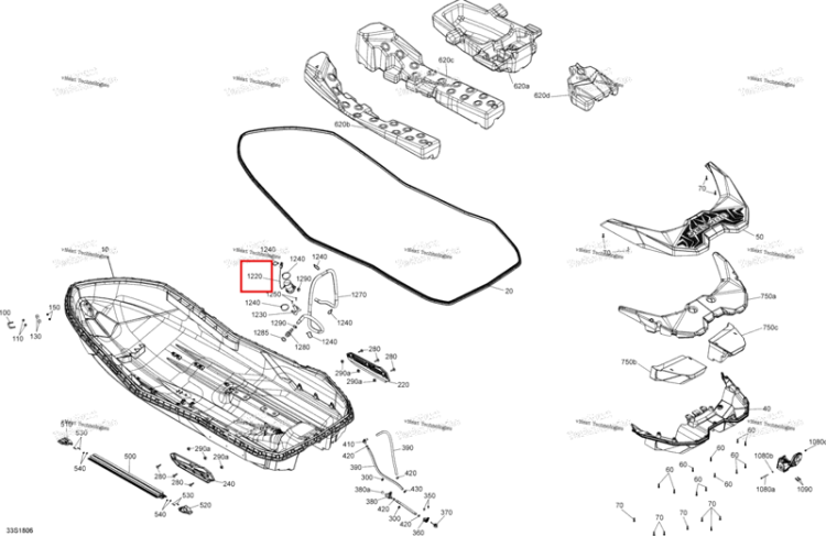 Bilge насос Package Trixx Sea-Doo Spark 900 HO ACE (2018) (278003483)