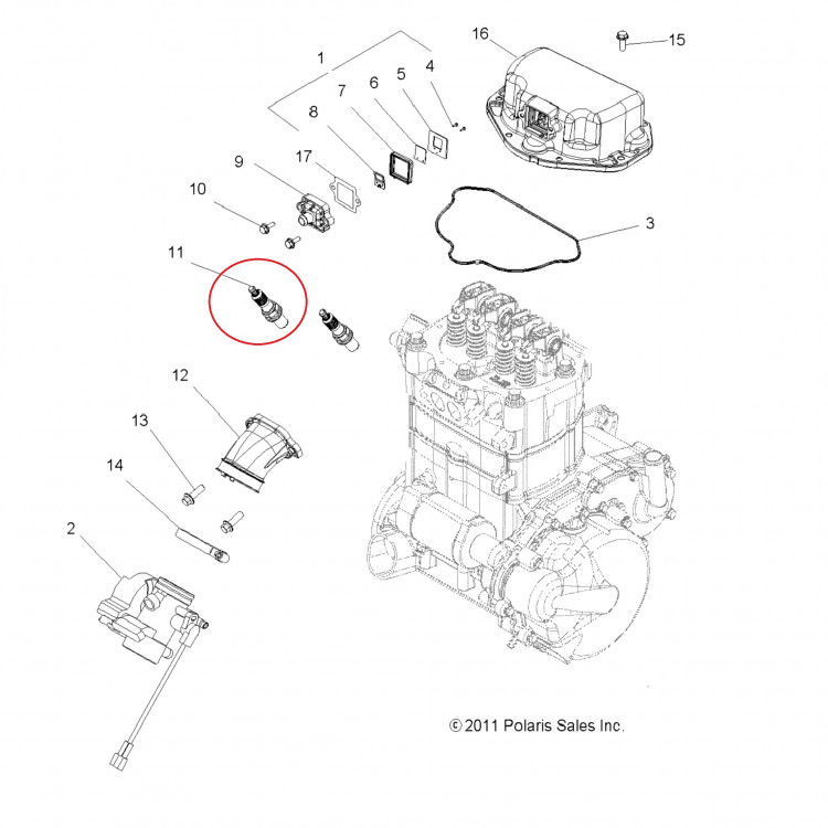 Свеча зажигания NGK для квадроциклов Polaris SPORTSMAN/RZR/RANGER 800 BKR7E/6097/3021671/3070195/RC7YC3