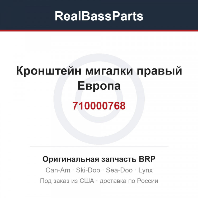 710000768 Кронштейн мигалки правый Европа