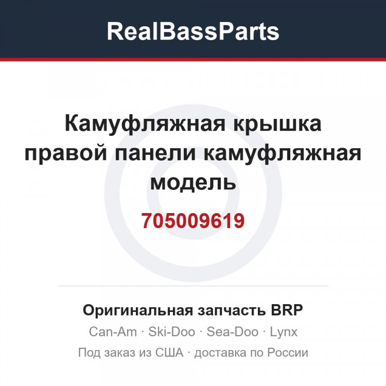 705009619 Камуфляжная крышка правой панели камуфляжная модель