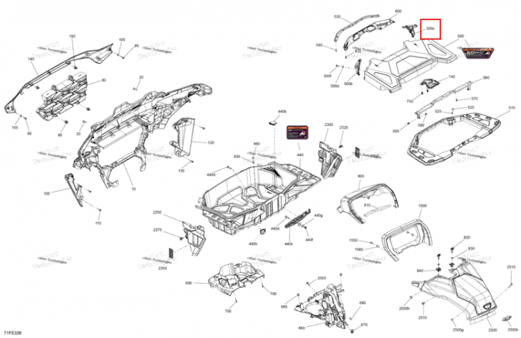 Защёлка Can-Am Outlander 4x4 XT 1000R (2025) (707901192)