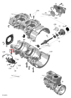 Шестигранный втулка винт M8 × 45 Ski-Doo Expedition TUV 600 H.O. SDI REV-XU (2009) (420640431)
