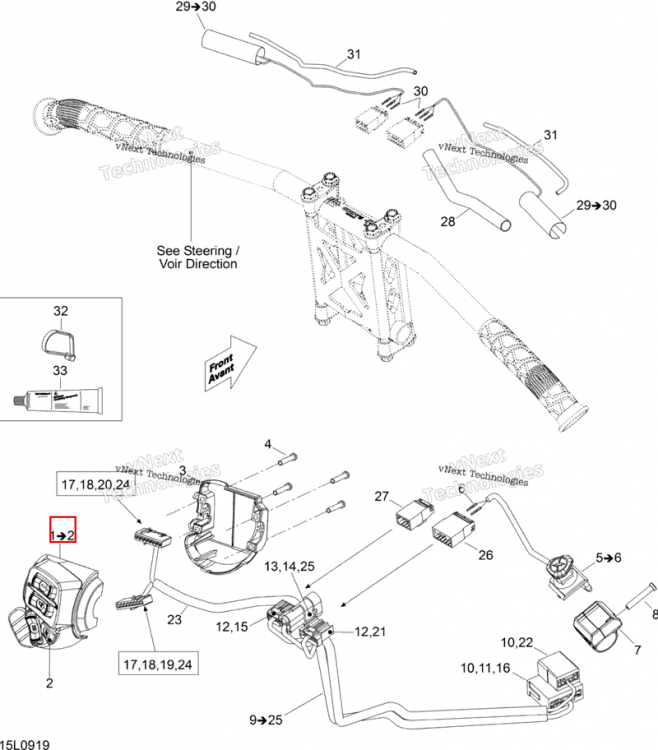 Левый выключатель корпус Ski-Doo Expedition TUV 600 H.O. SDI REV-XU (2009) (515176504)