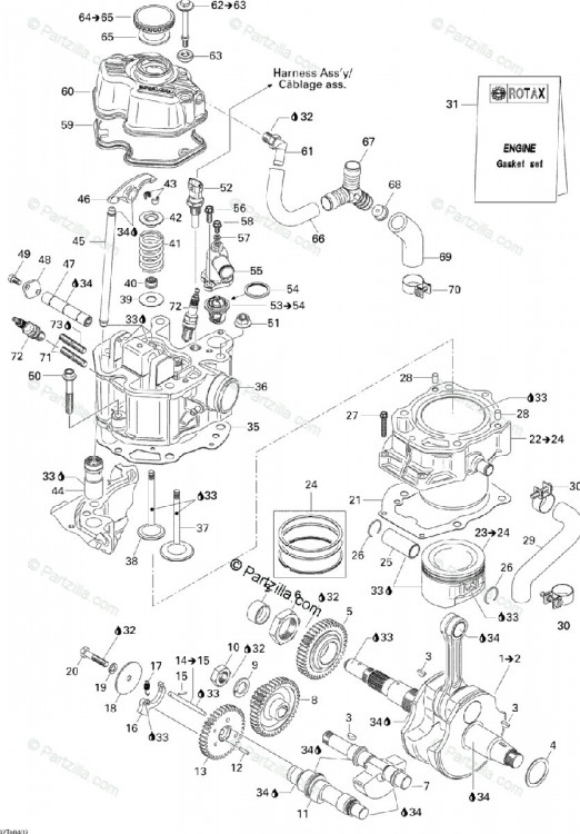 420650430 Joint etanche *gasket-cylinder, Bombardier