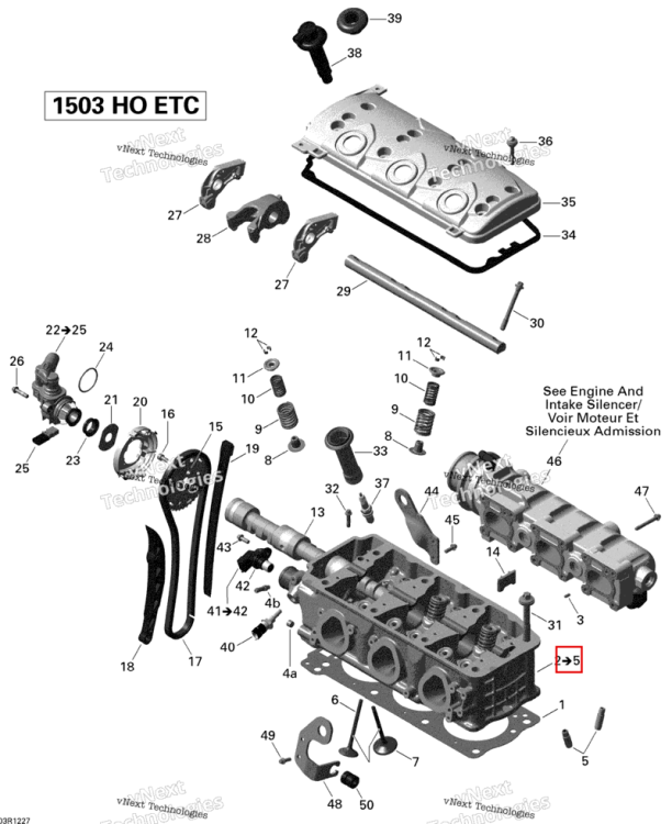 REBUILD головка цилиндра 1503 Sea-Doo RXT-X 260 RS (2012) (421000644)