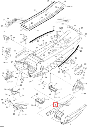 Правый рама Ski-Doo 518324485