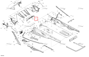 Шасси тоннель блок 154 aw Ski-Doo 415130424