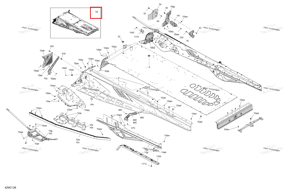 Глубокий чёрный шасси тоннель блок 154 bb Ski-Doo 518334283