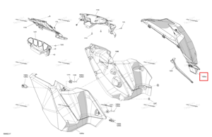 Saturn жёлтый правый корпус панель Ski-Doo 517309155