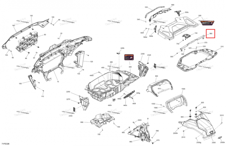 Багажник усилитель Can-Am Outlander 4x4 XT 1000R (2025) (705211757)
