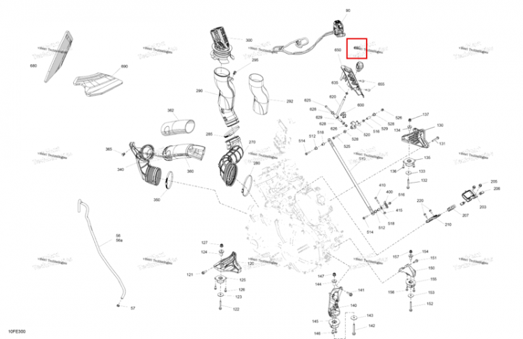 Рычаг переключения наконечник Can-Am Outlander 4x4 XT 1000R (2025) (707003177)