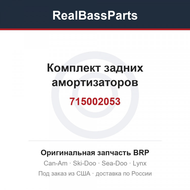 715002053 Комплект задних амортизаторов