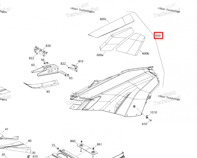 502008017 Боковая Панель Левая Черная Для Ski Doo Skandic, TUNDRA 502006919, 502007201, 502007294