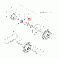 7043363 Пружина ведомого вариатора Polaris SPRG-DRVN,CLTCH.LH,BLK/PUR