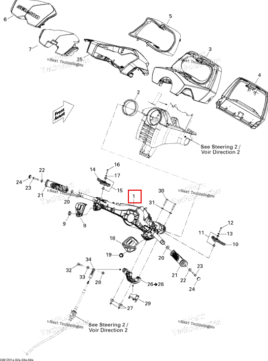 Steering Sea-Doo GTX 215 (2012) (277001596)