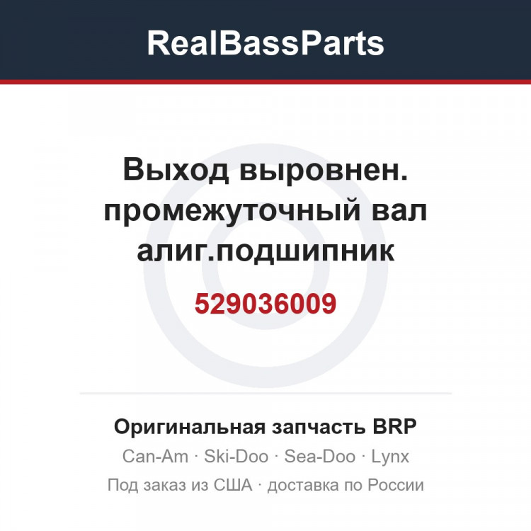 529036009 Выход выровнен. промежуточный вал алиг.подшипник