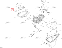 Глубокий чёрный правый зеркало крышка RXT Models Sea-Doo RXT 300 (2018) (269502279)