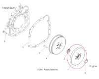 5137772 Маховик бублик сцепления для квадроциклов Polaris SPORTSMAN 550 2012-2014" 5137772