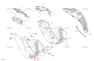 Saturn жёлтый левый корпус панель Ski-Doo 517309515