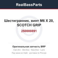 250000891 Шестигранник. винт M6 X 20, SCOTCH GRIP