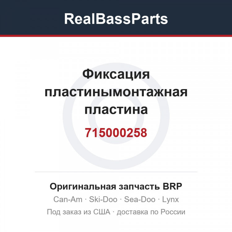 715000258 Фиксация пластинымонтажная пластина