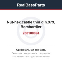 250100094 Nut-hex.castle thin din.979, Bombardier