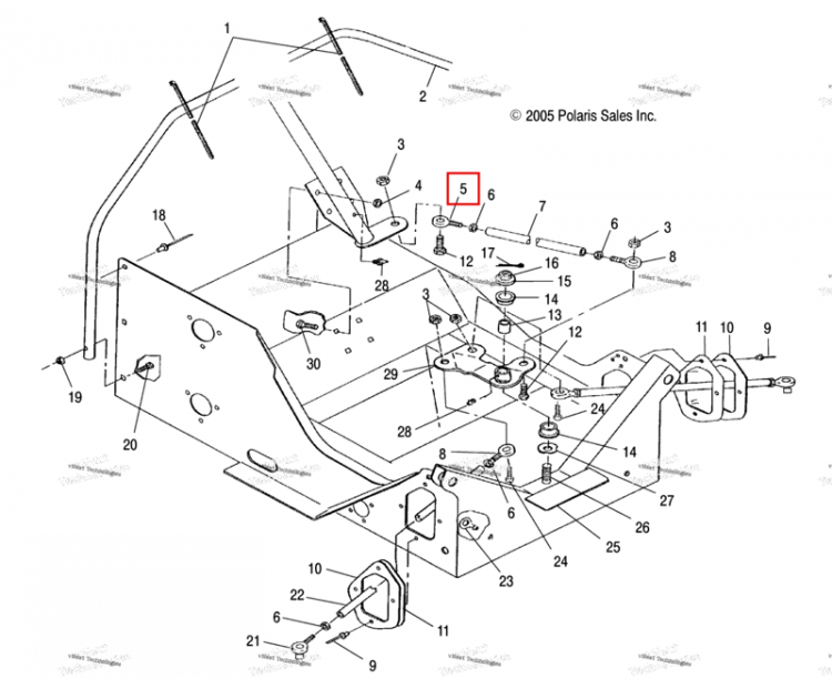 Тяга торцевой правый Polaris Widetrak LX (2006) (7060167)