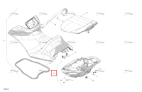 Глубокий чёрный задний ручка в сборе включает 50 to 50 f Sea-Doo GTR 300 X (2026) (269004167)