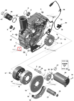 Timing / приводной крышка в сборе включает no 1 9 Sea-Doo RXP 325 X (2026) (420912427)