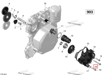 Torx винт фланцевый M6 × 55 Sea-Doo Spark (2016) (420840673)